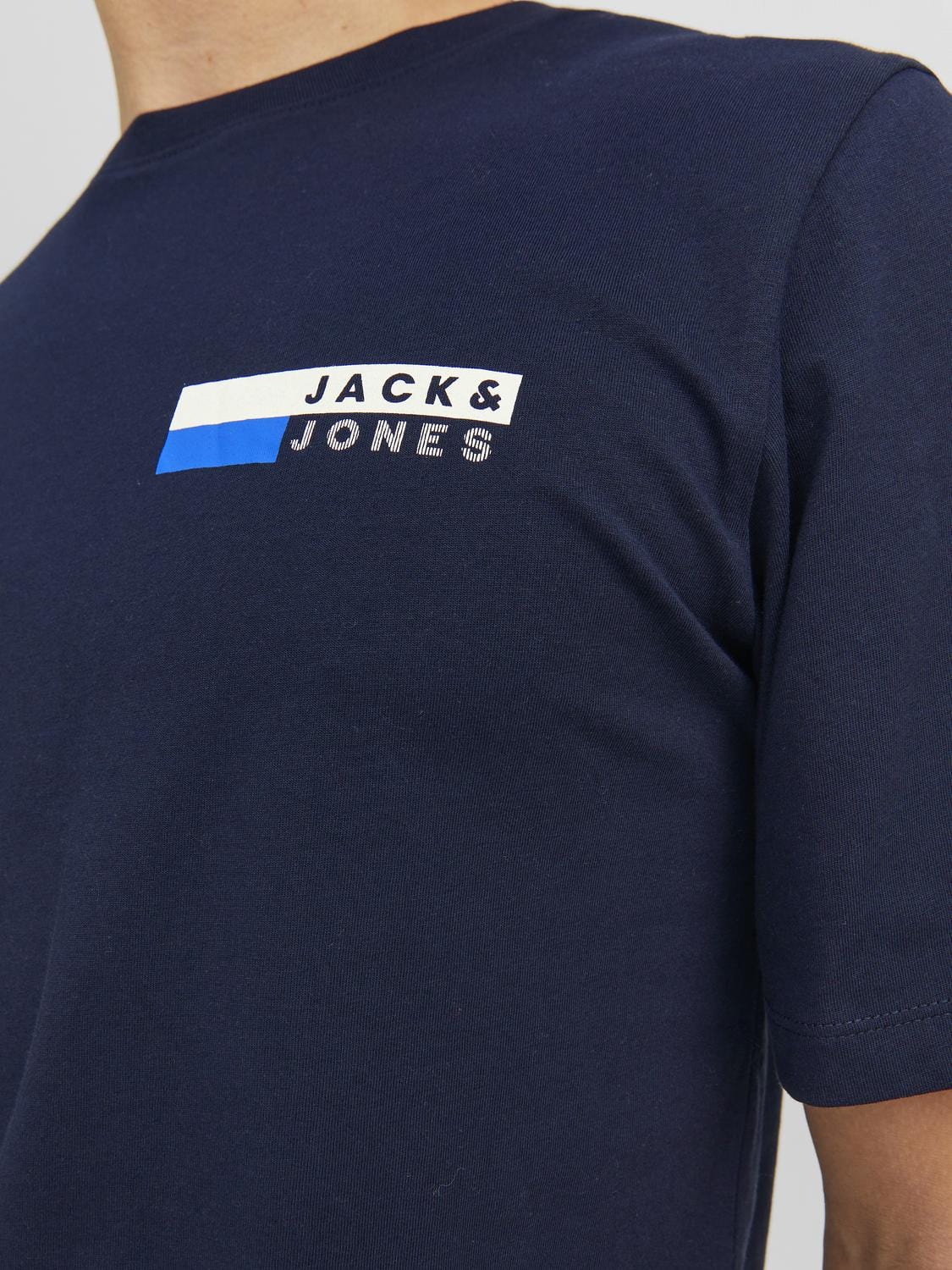 Camiseta azul - JJECORP LOGO TEE PLAY SS O-NECK NOOS